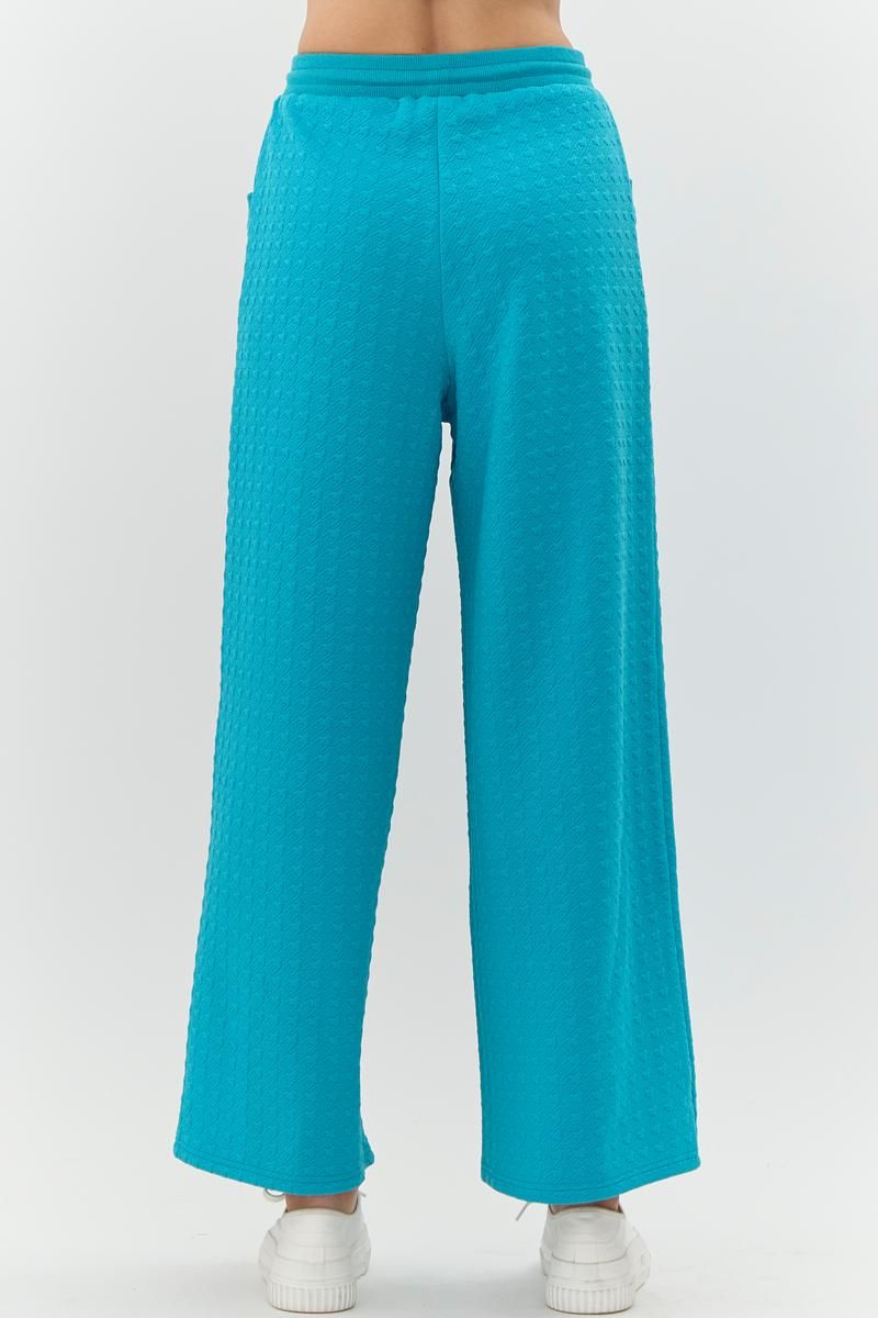 Ocean Breeze Textured Wide Leg Lounge Pants