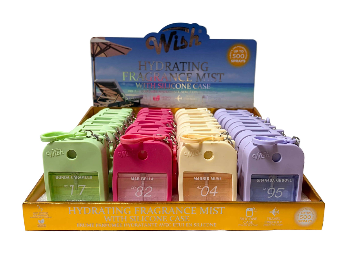 MFGRUS INC - Hydrating Fragrance Mists w/key chain 1.2oz 40/display