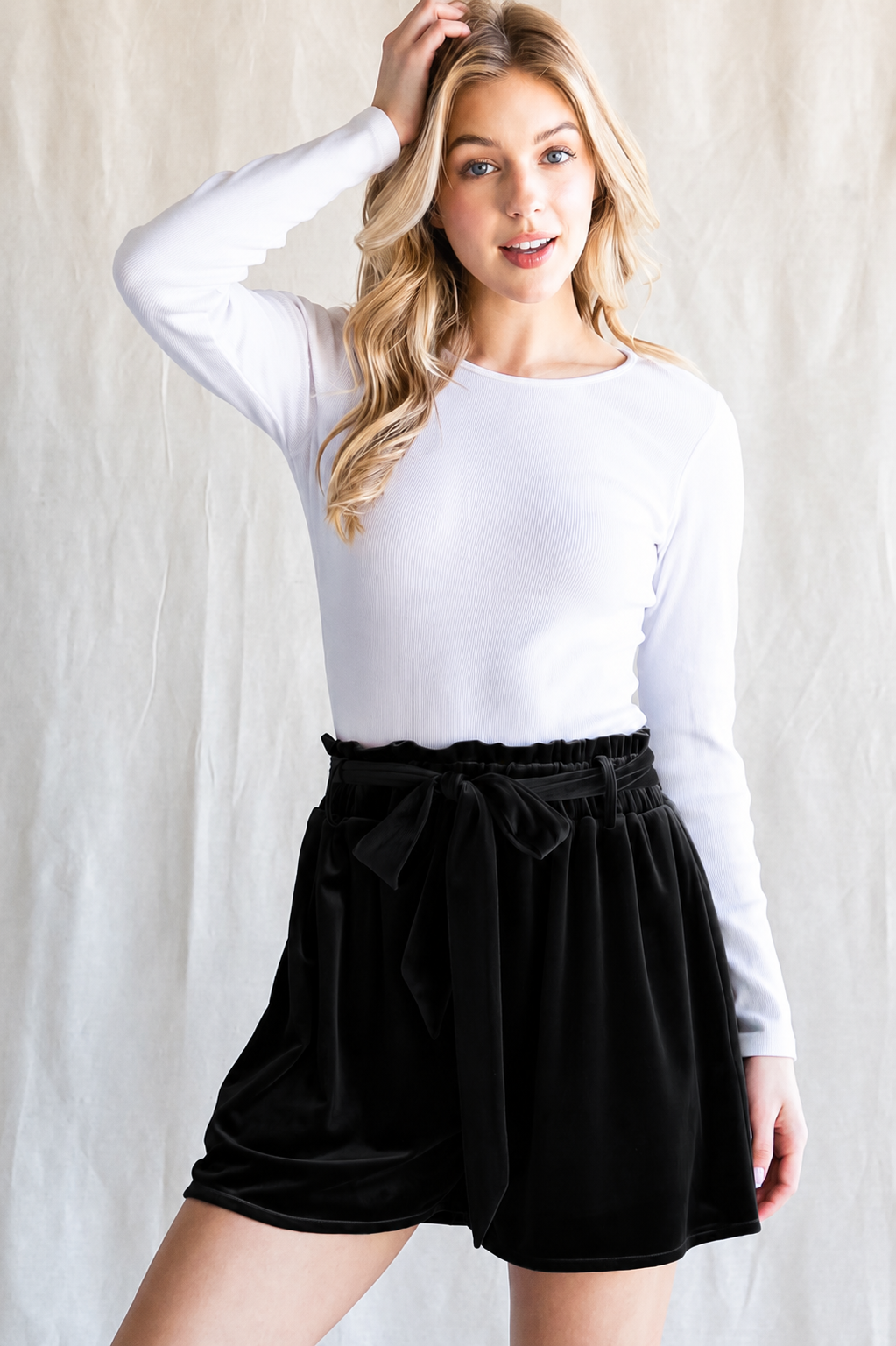 Midnight Luxe Velvet Shorts