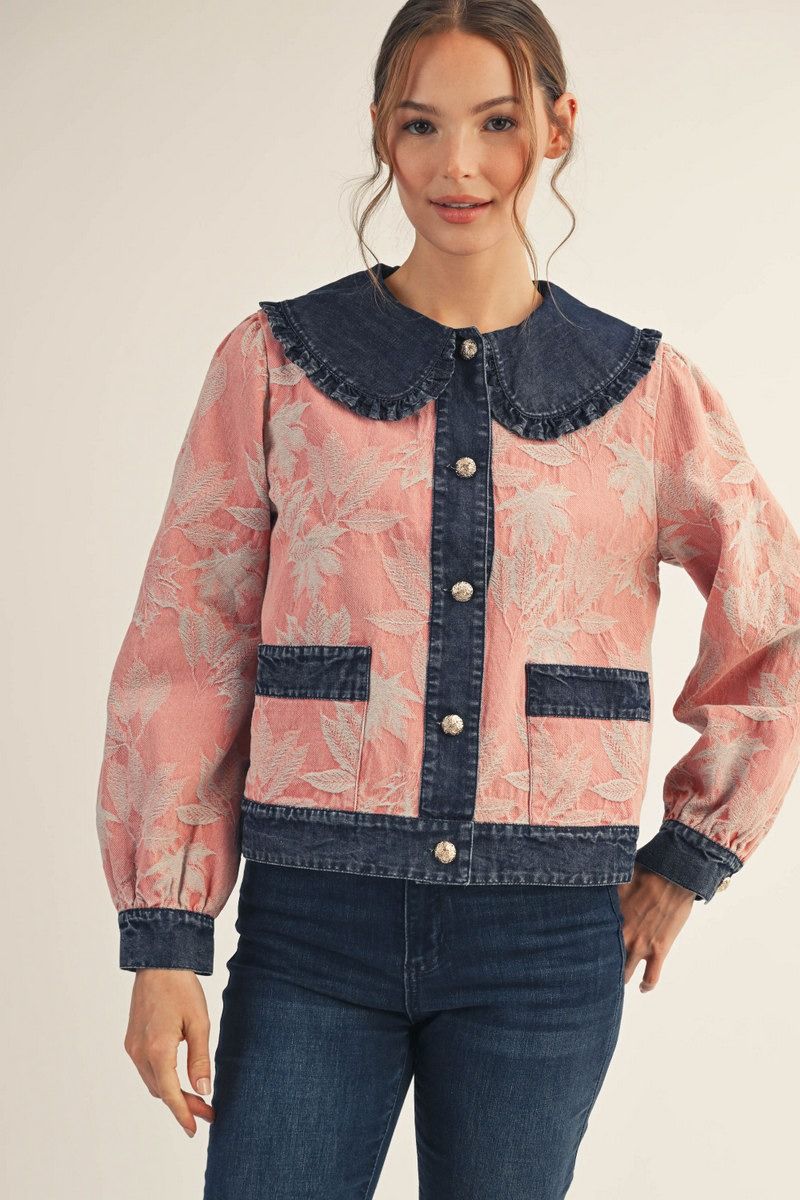 JODIFL - Lace and Denim Overshirt