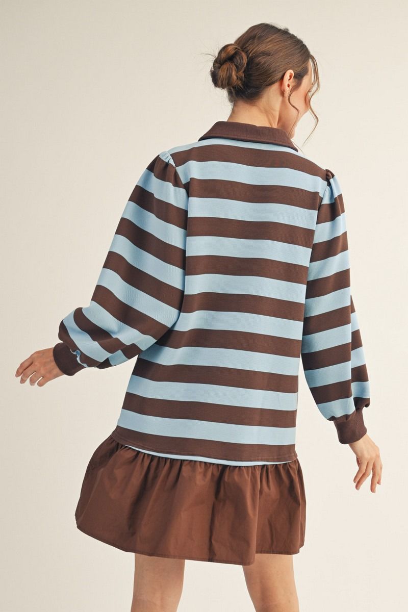 Jodifl Striped Polo Sweater Dress
