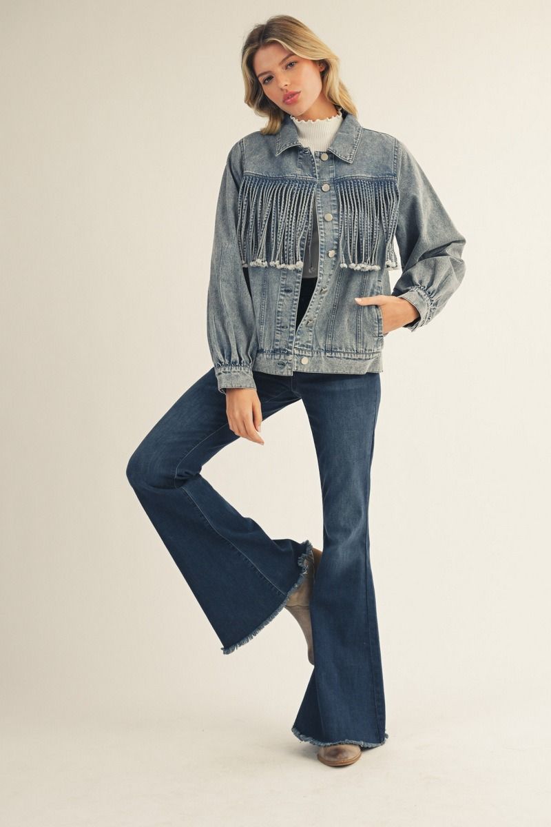 JODIFL Vintage Charm Denim Jacket