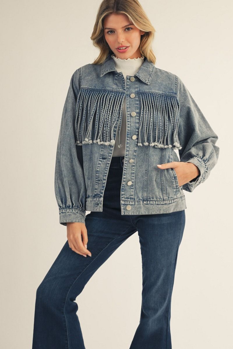 JODIFL Vintage Charm Denim Jacket