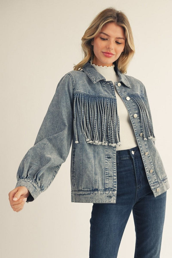 JODIFL Vintage Charm Denim Jacket