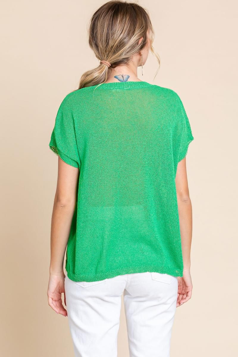 Best Mom Ever Sequin Knit Top
