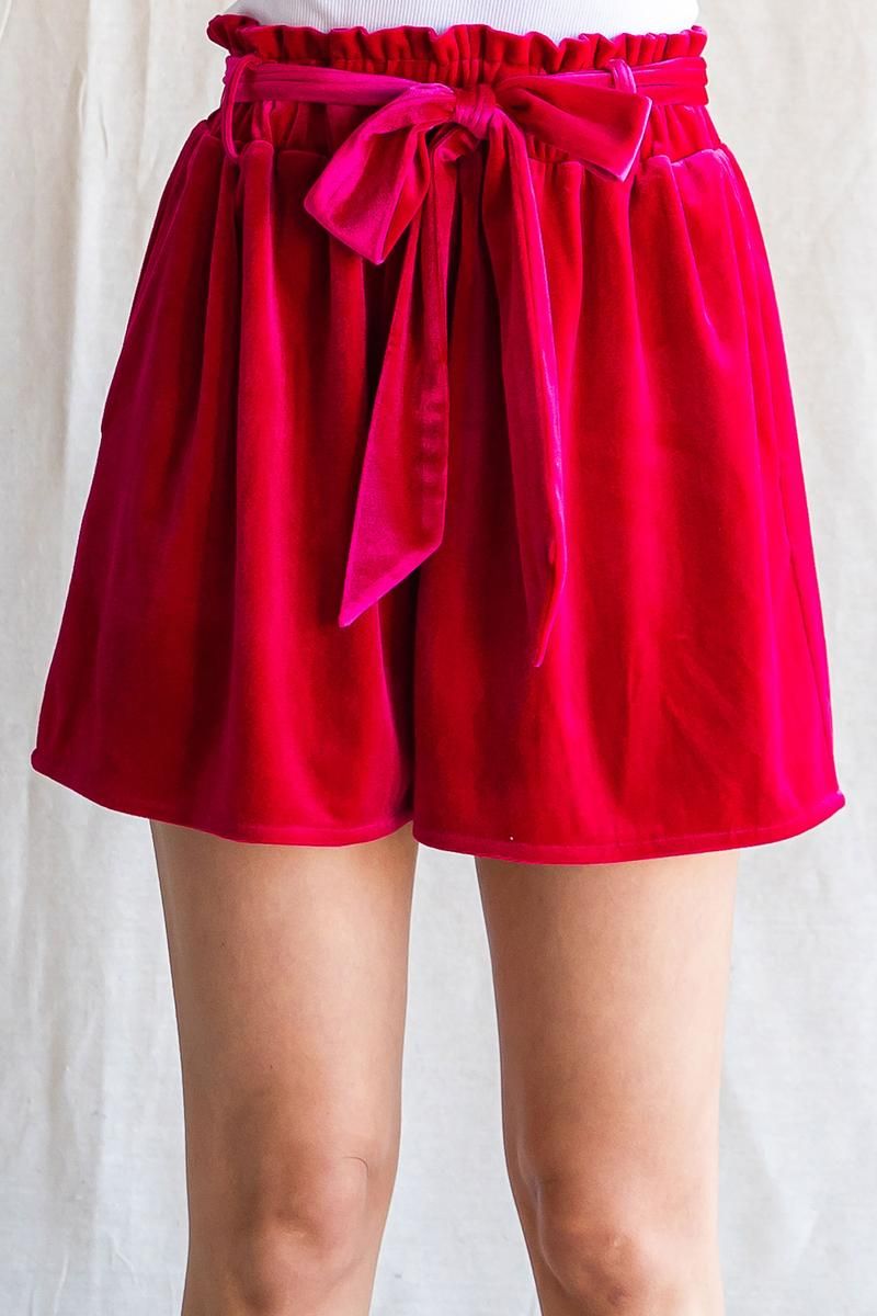 Midnight Luxe Velvet Shorts