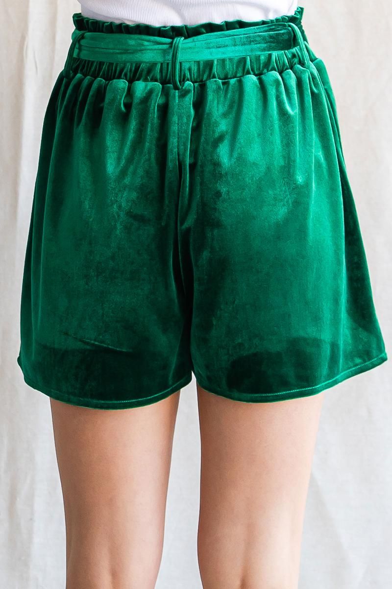 Midnight Luxe Velvet Shorts