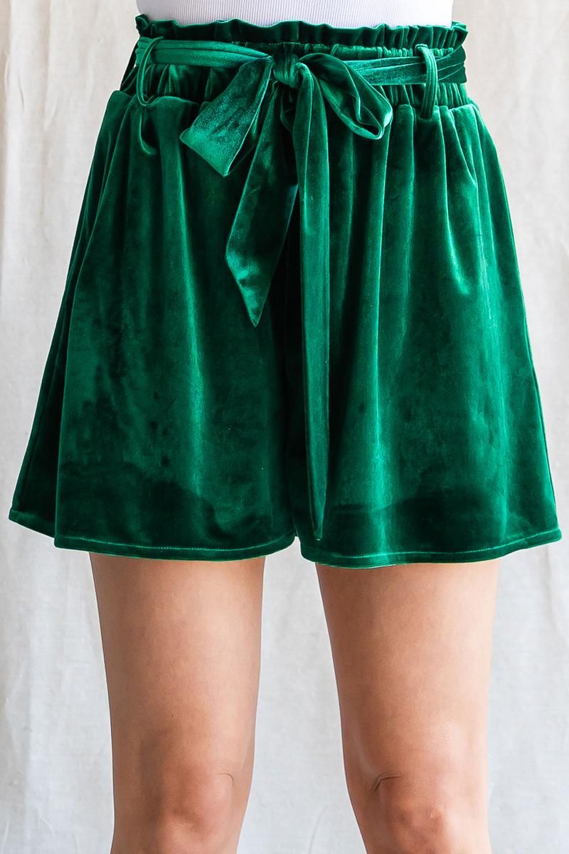 Midnight Luxe Velvet Shorts
