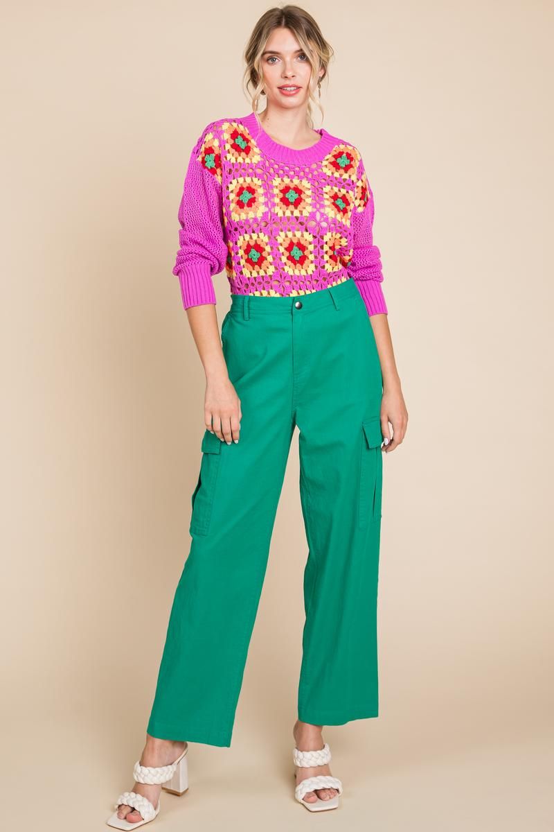 Emerald Ease Cargo Pants