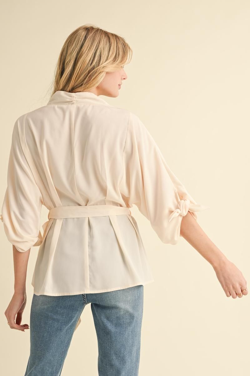 Everly Waist-Tie Blouse