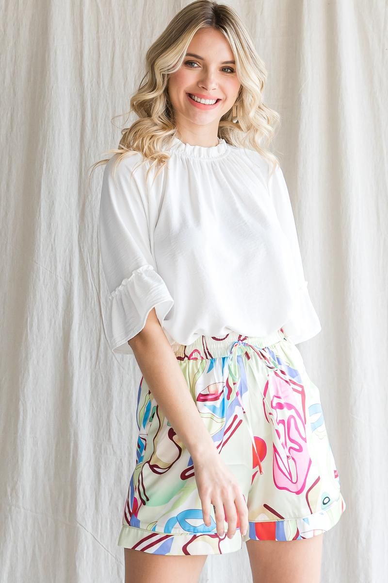 Abstract Muse Drawstring Shorts