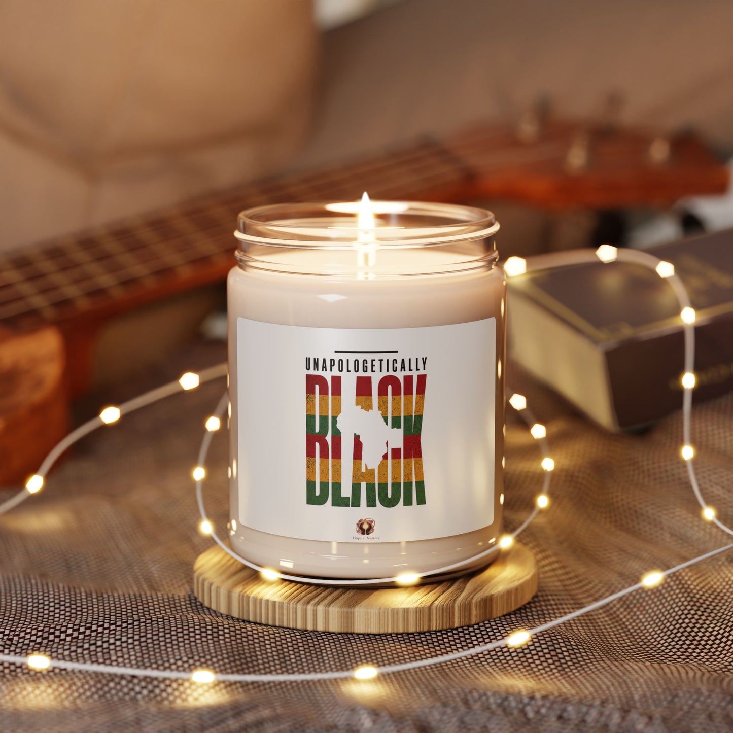 Unapologetically Black Soy Candle, Juneteenth Pan-African 1865