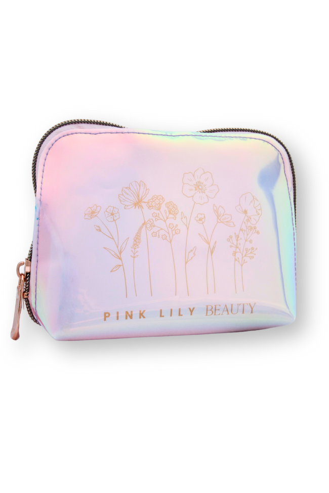 Let Your Confidence Bloom Beauty Bag Iridescent FINAL SALE