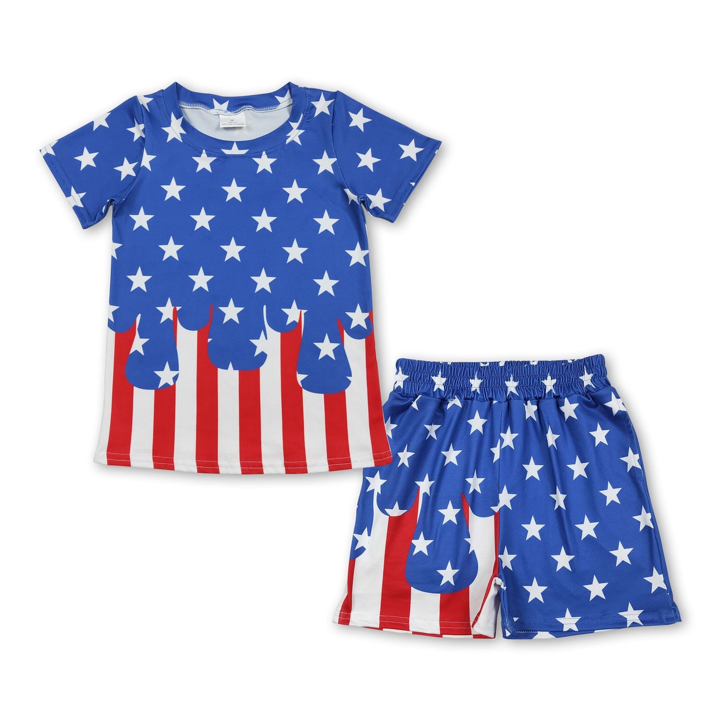 Stars and Stripes ice cream sprinkle Short Set for Boy