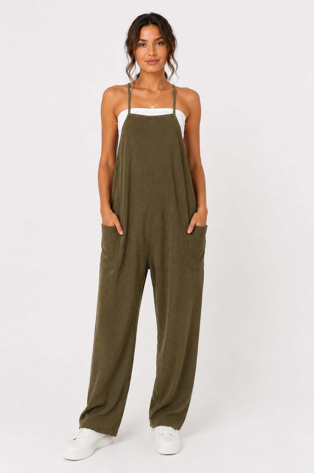 Olive Everyday Pocket Jumpsuit