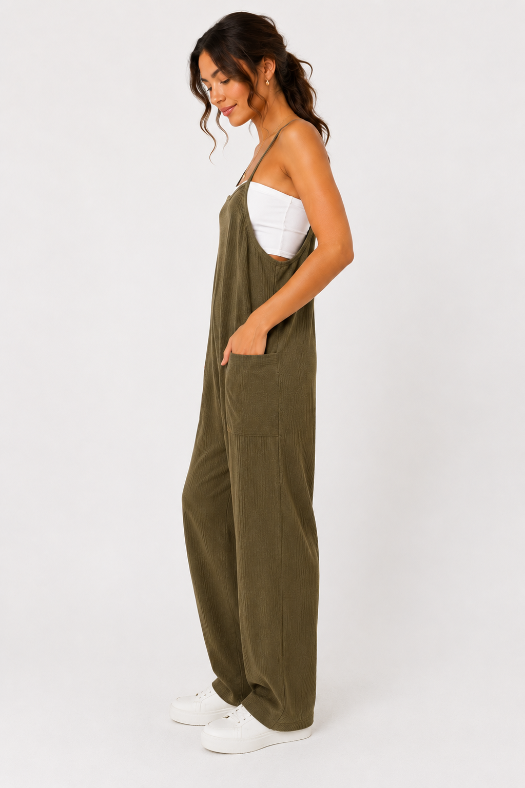 Olive Everyday Pocket Jumpsuit
