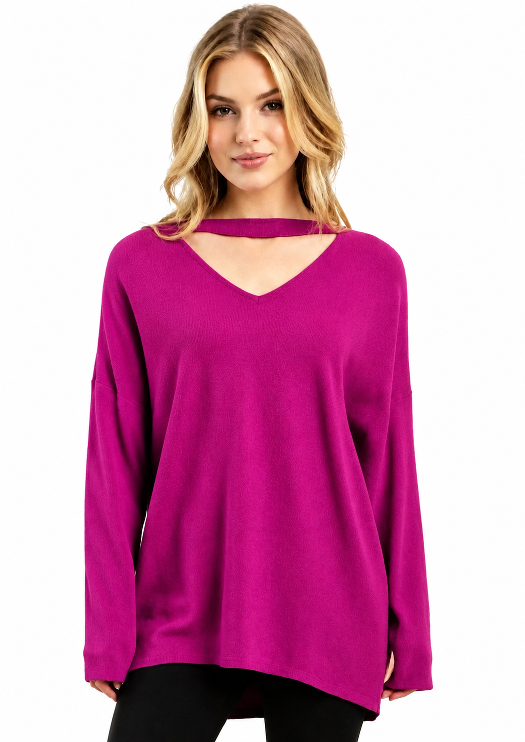 JODIFL Choker Knit Top