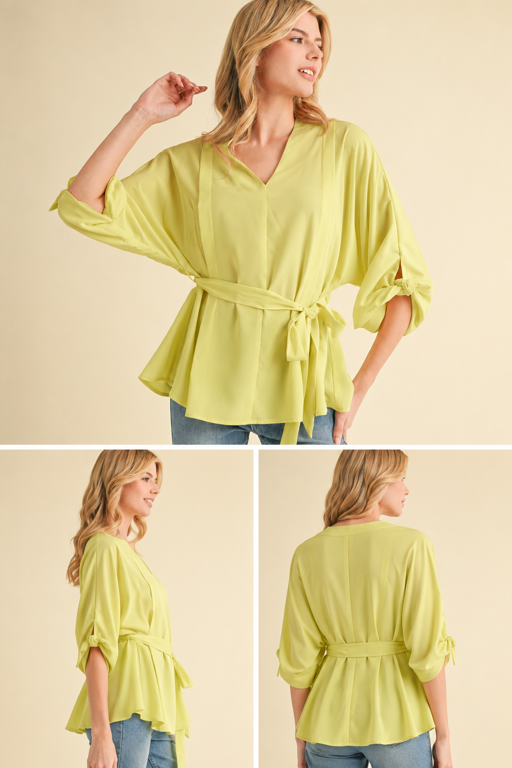 Everly Waist-Tie Blouse