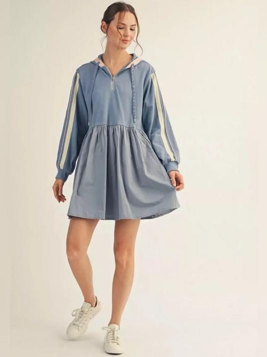 Skyline Sport Hooded Babydoll Dress