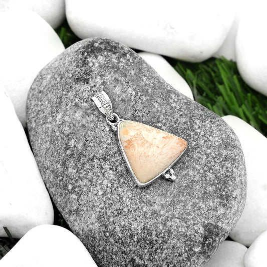 Natural Orange Scolecite - India Pendant P-1100 SDP112129