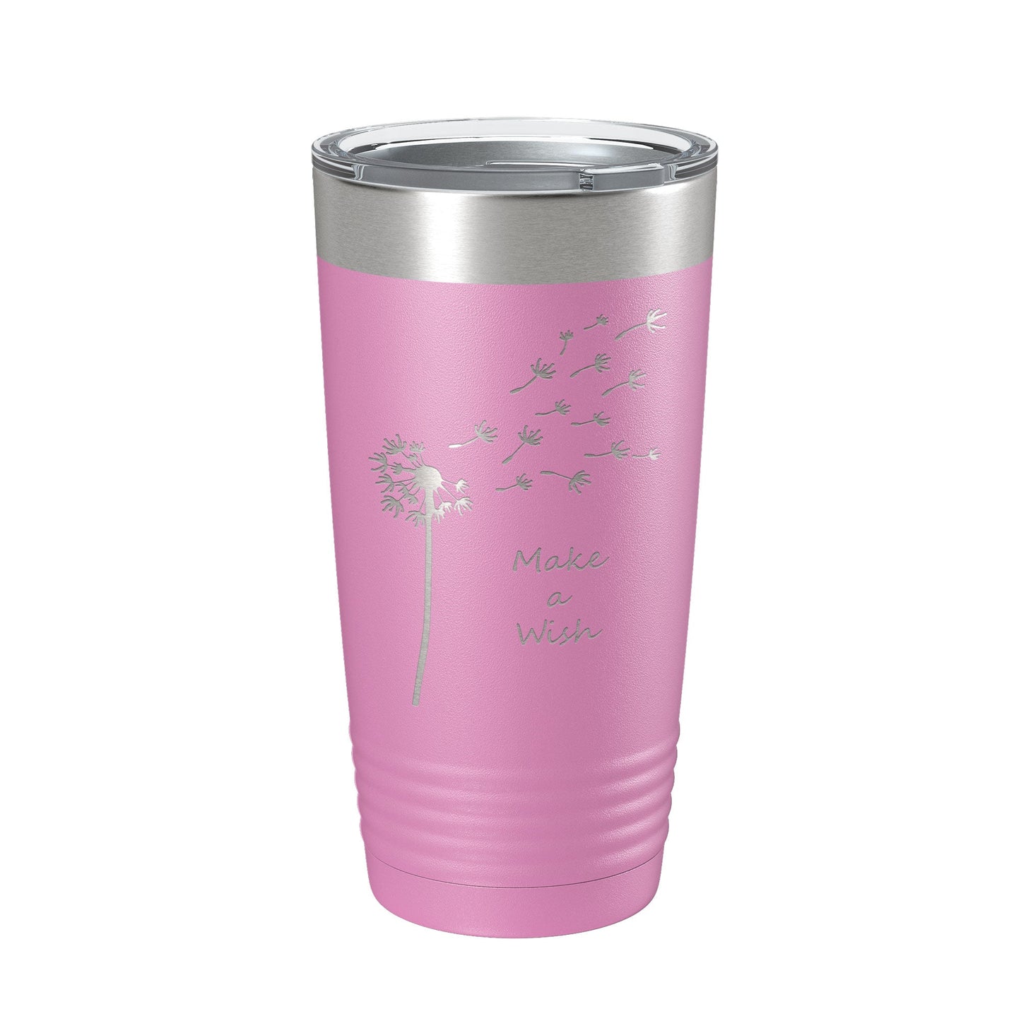 Dandelion Make A Wish Tumbler Travel Mug Gift Mom Daughter Her Women Girls Insulated Laser Engraved Coffee Cup 20 oz