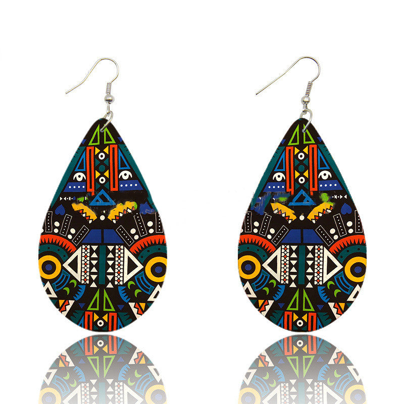 Bohemian Ankara Headband Print Earrings