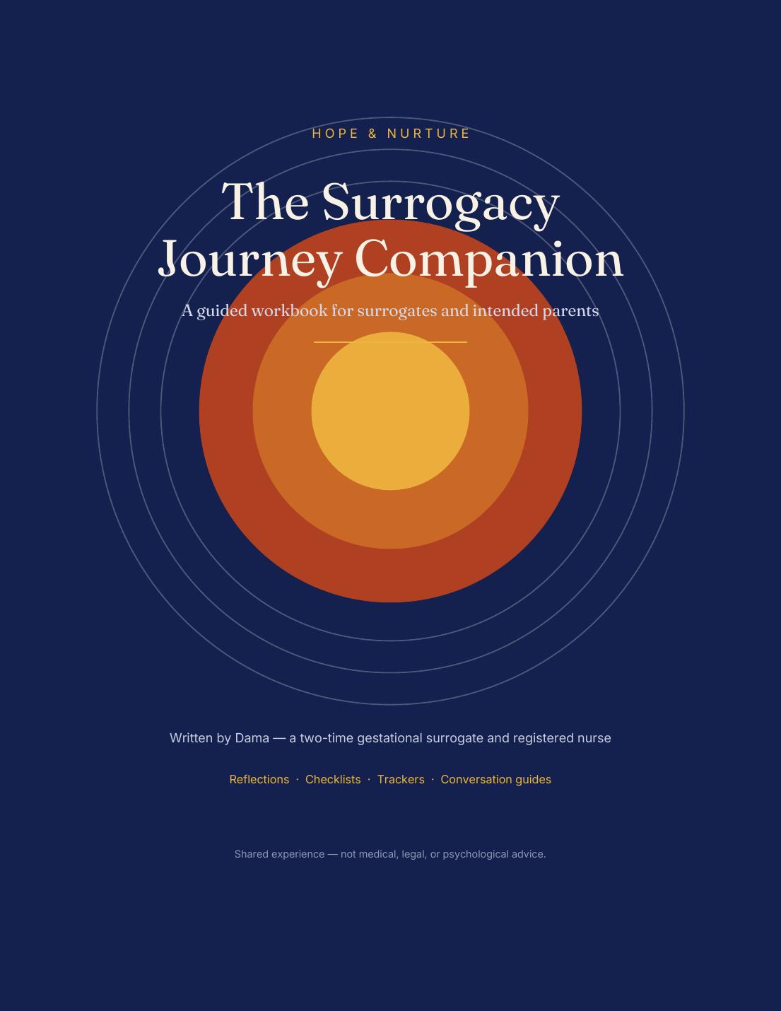 Cover of The Surrogacy Journey Companion digital guide and workbook